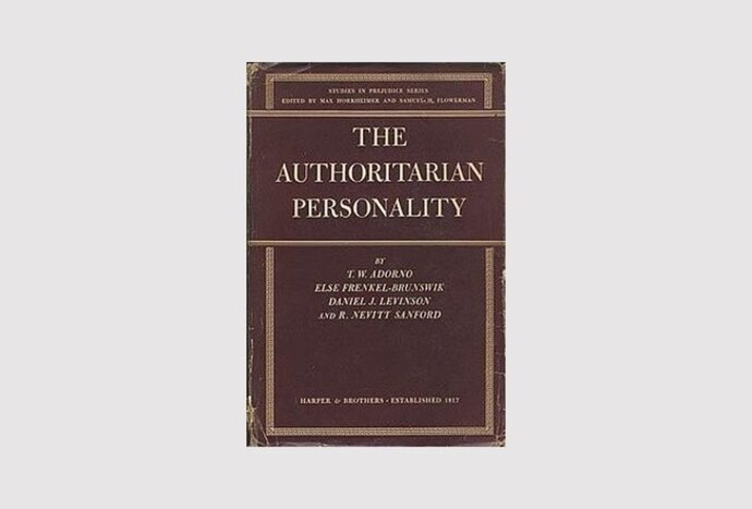 Zu sehen ist das Titelbild des Buches "The Authoritarian Personality".