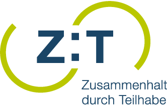 Das Bild zeigt das Logo des Förderprogramms Zusammenhalt durch Teilhabe.